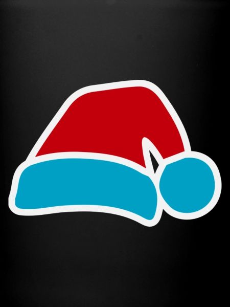 Weihnachtsmann-Pop-Hut Blau-Rot
