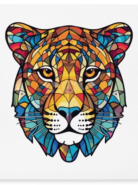 Leopard Bunte Aquarell-Tierillustration