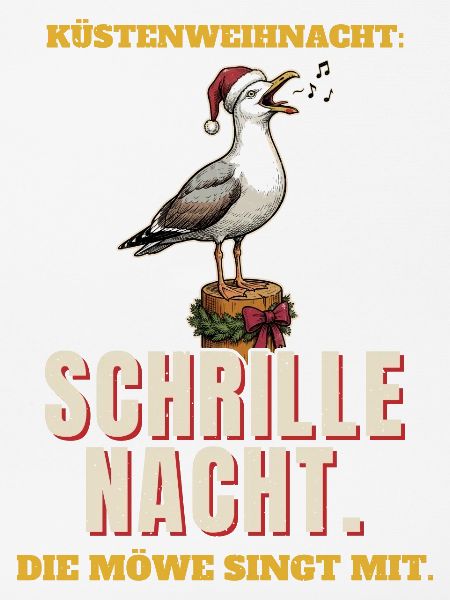 Schrille Nacht mit Möwe