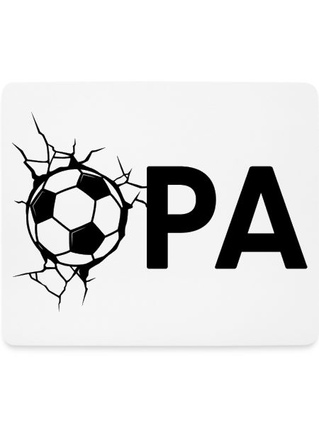 Opa mit Fußball – Schwarz