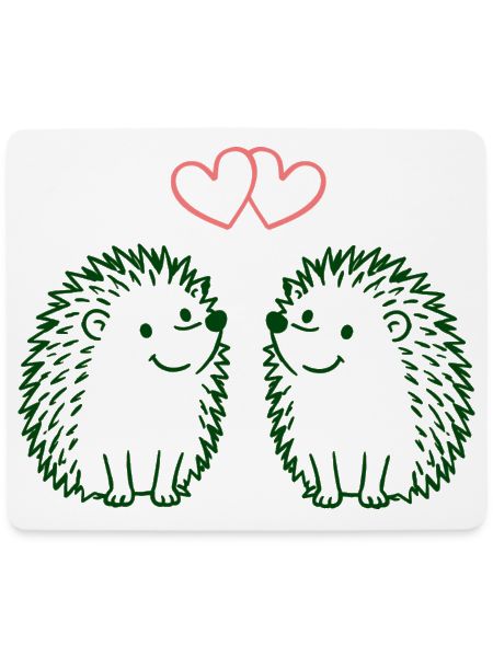 Herzchen-Igel Duo Liebesillustration