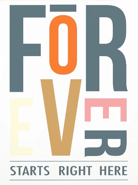 Modernes Geometrisches Spruch Forever
