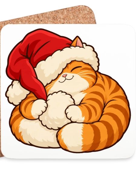 Weihnachten - Schlafendes Weihnachtskätzchen