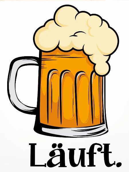 Läuft - Schäumender Bierkrug