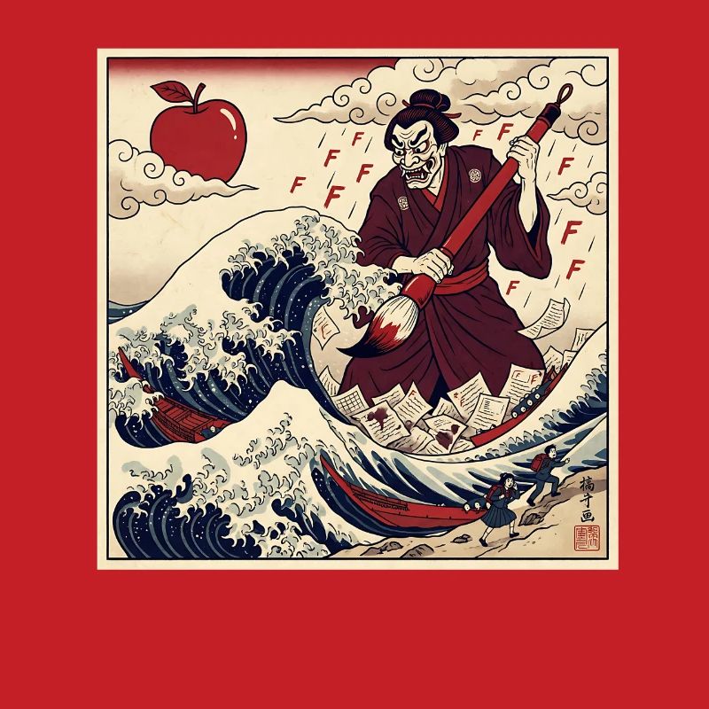 F Notes du professeur samouraï Vague de tsunami