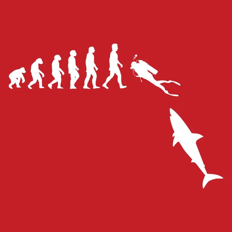 Diving Scuba Diver Evolution Underwater Shark