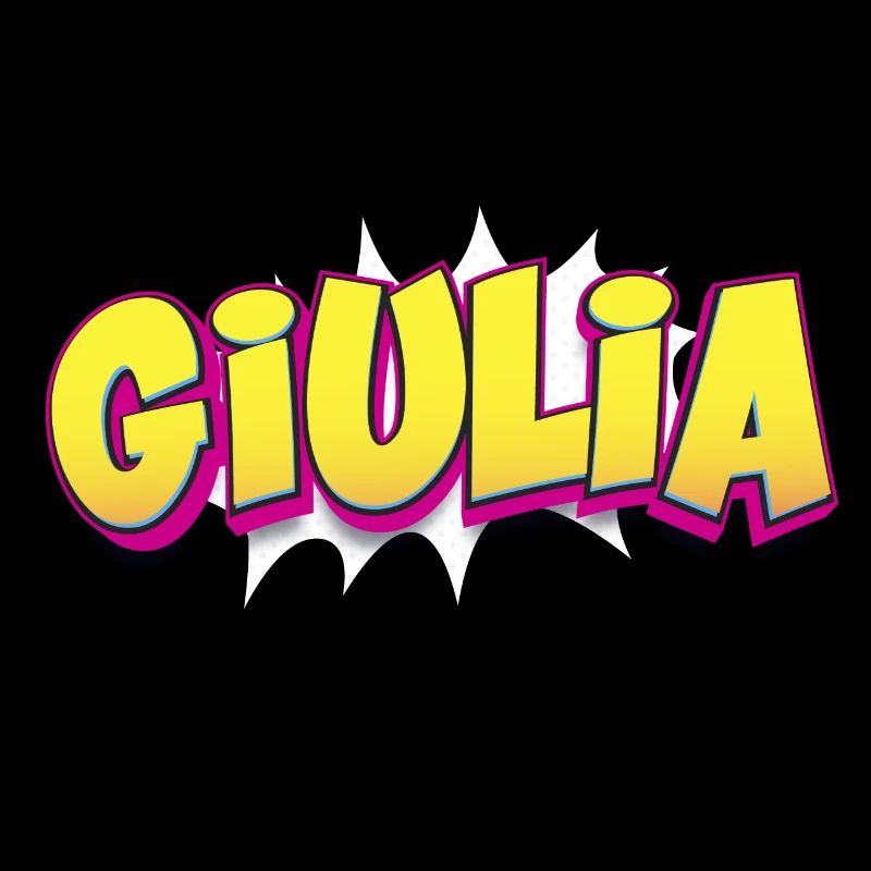 Giulia Custom Name Comic Book Style Pop Art,