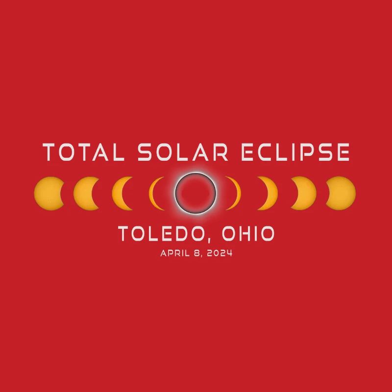 Toledo Ohio Solar Eclipse 2024 8 avril Souvenir