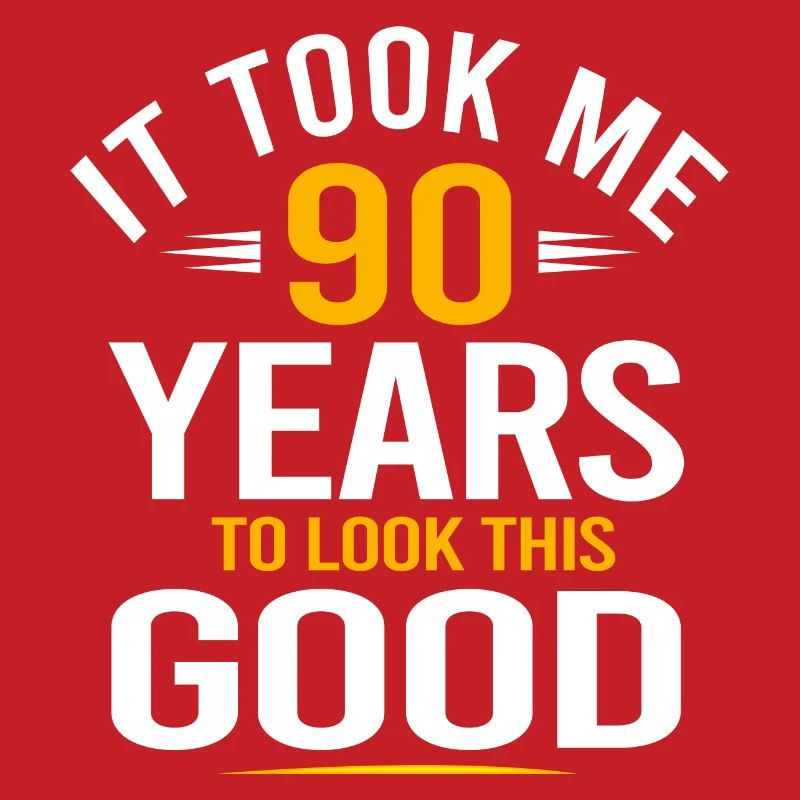 Conception du 90e anniversaire, m’a pris 90 ans, 90 ans