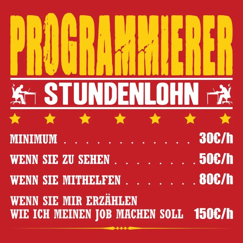 Programmierer Stundenlohn Informatik IT-Techniker