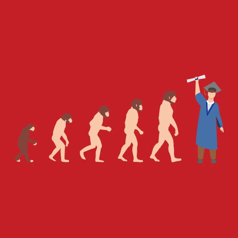 Evolution Abschluss Absolventen Bachelor Geschenk