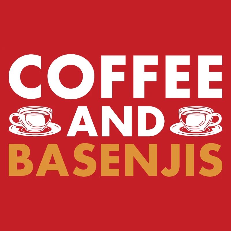 Dog Coffee And Basenji