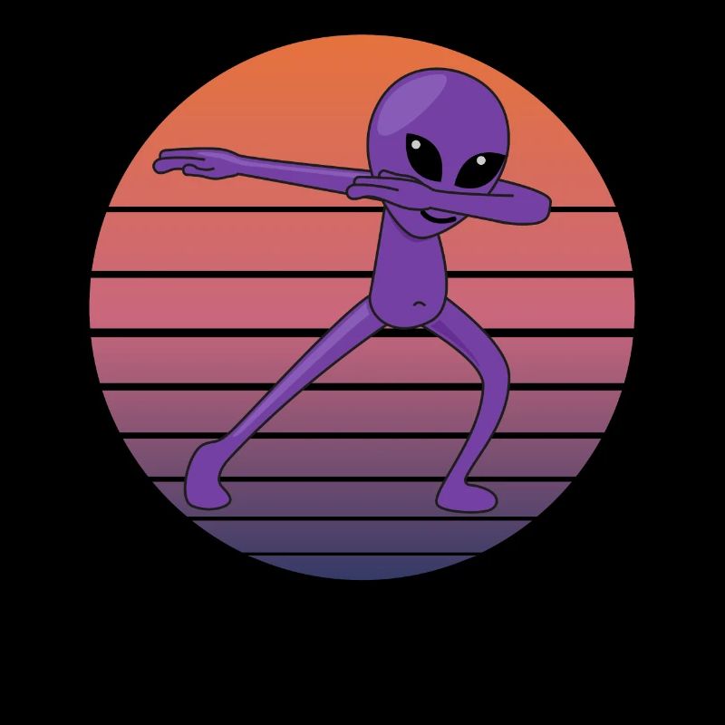 Dabbing Alien Dab Extraterrestrial Retro Gift