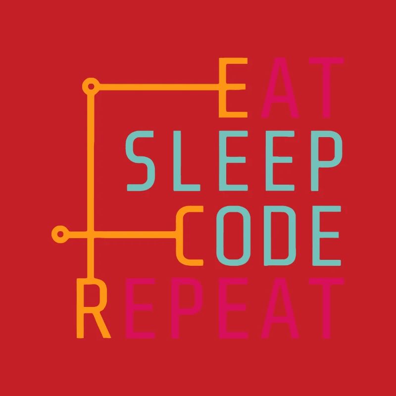 Répétition de code Eat Sleep - Coder Developer Computer