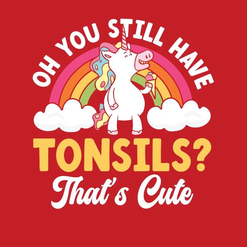 Tonsils Süßes Einhorn Eis Creme Mandelentfernung