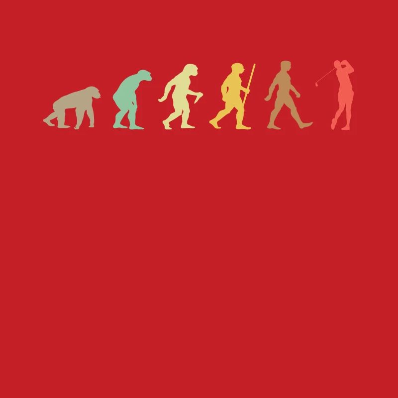 Golf Retro Golfer Evolution Lustiges Golfen