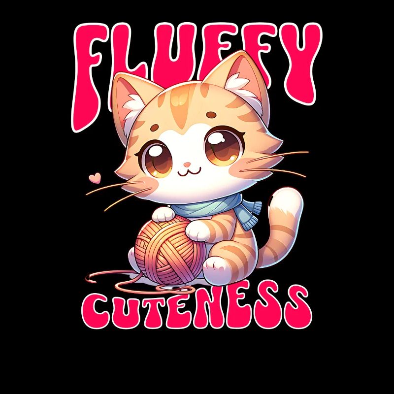 Mignon moelleux - Conception de chat mignon