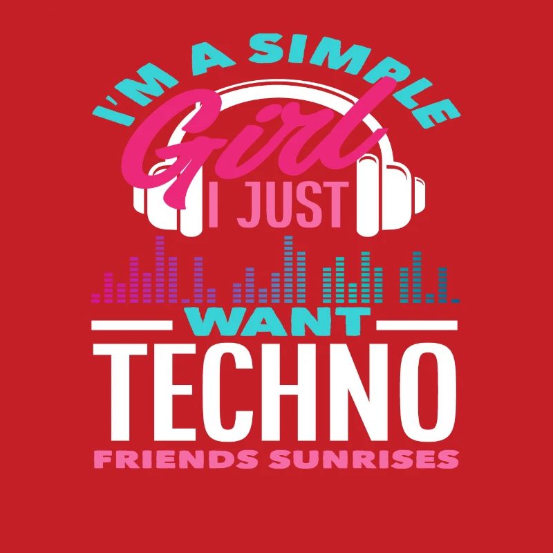 Techno Lover Einfache Mädchen Freunde