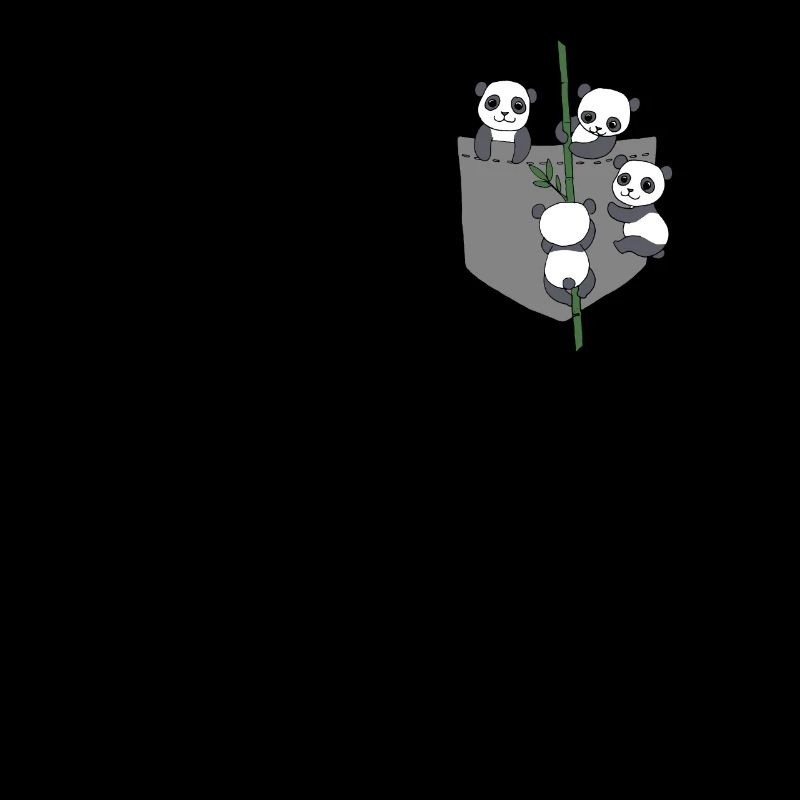 Panda in Brusttasche