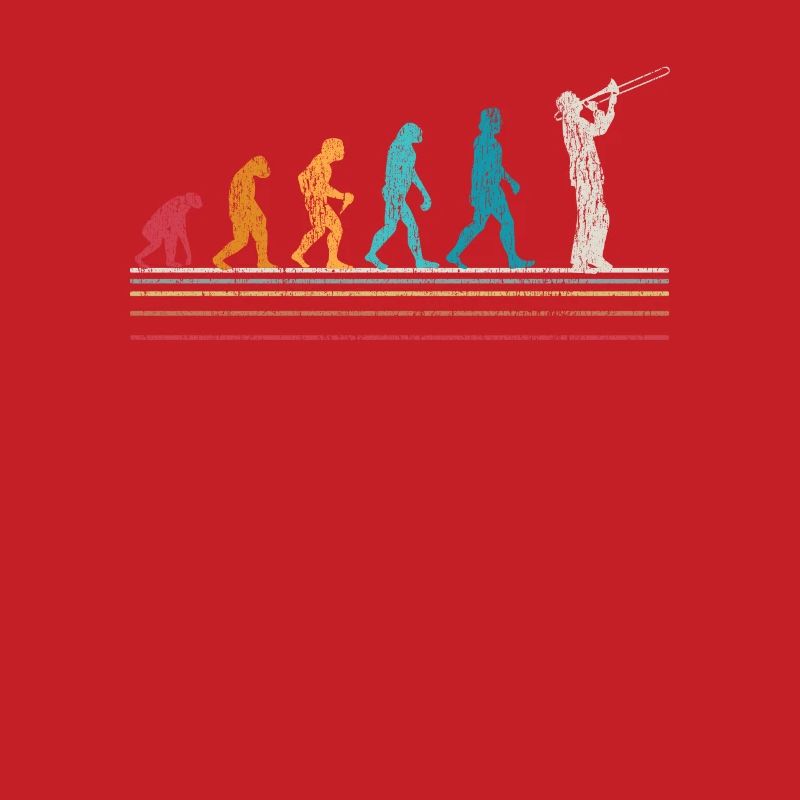 Trombone Evolution Trombone Player Retro
