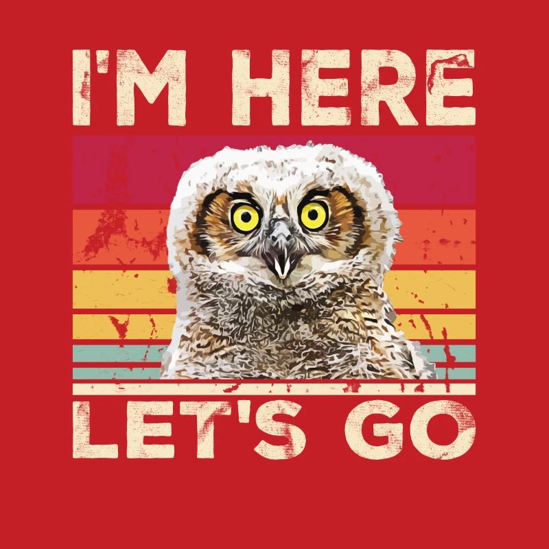 Lustiger Witziger Spruch i'm here Lets go Eule Vin