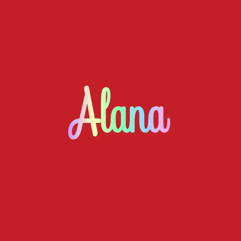 ALANA Rainbow Minimalist Cursive