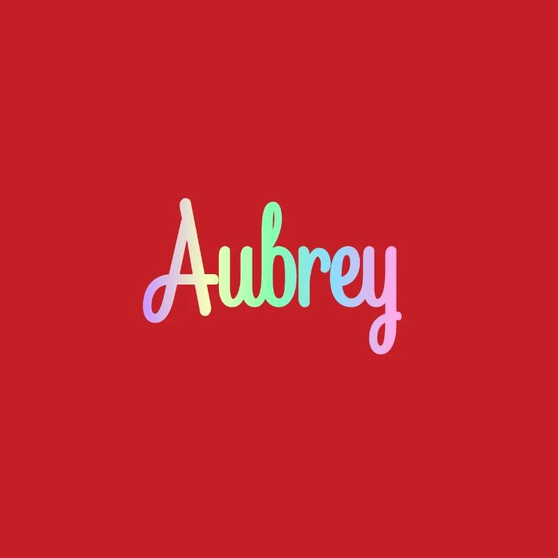 AUBREY Rainbow Minimalist Cursive