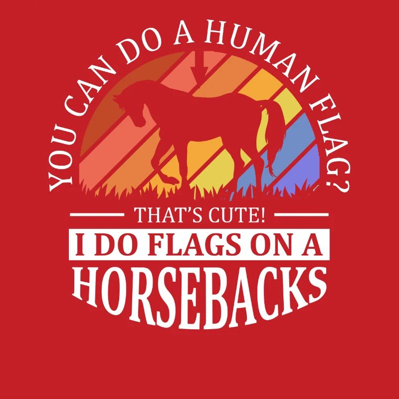 Voûter je fais des drapeaux à cheval
