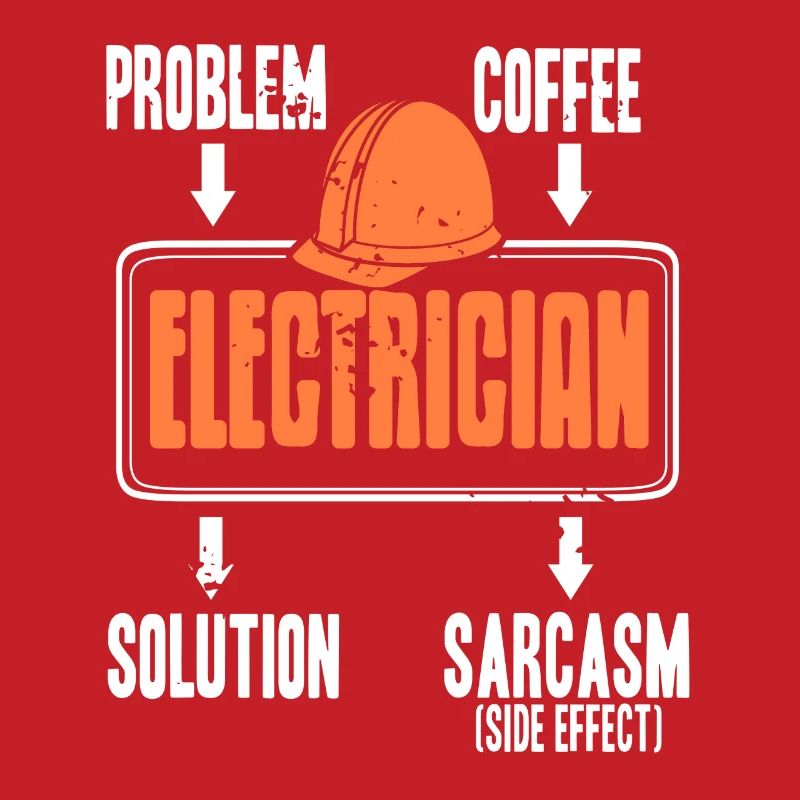 Problem Solution Coffee Sarcasm Funny Electrician