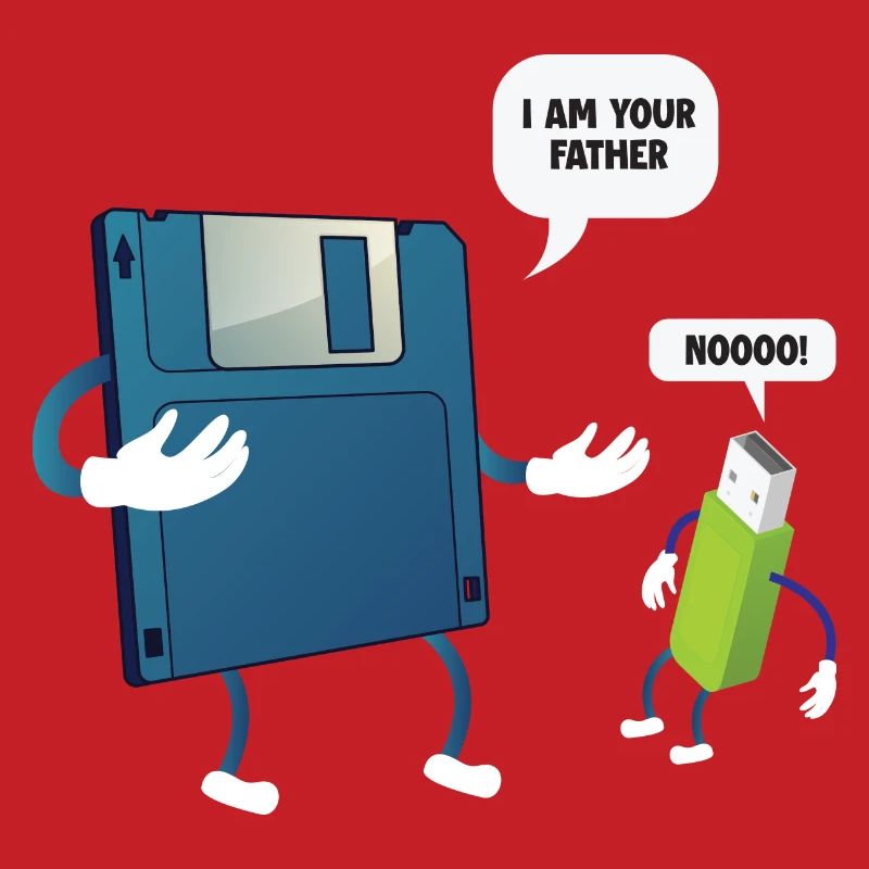 Father _ Son Floppy Disk ... Programmers & Nerd