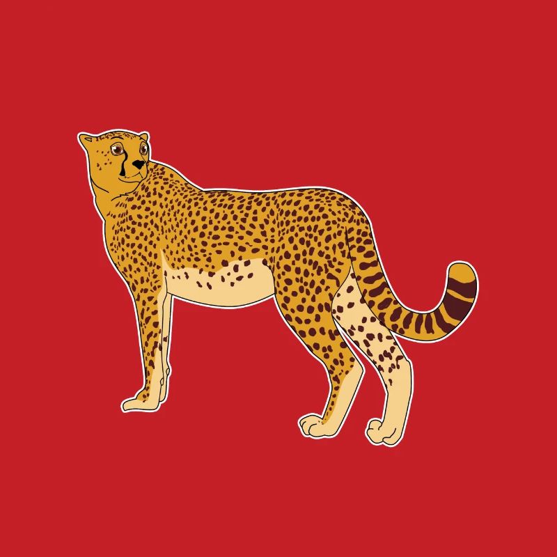Idée de cadeau de bande dessinée de guépard safari léopard léopard