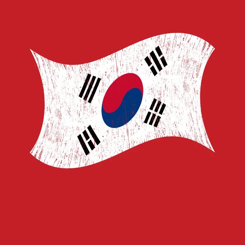 Corée du Nord Corée du Sud Drapeau Corée Asie