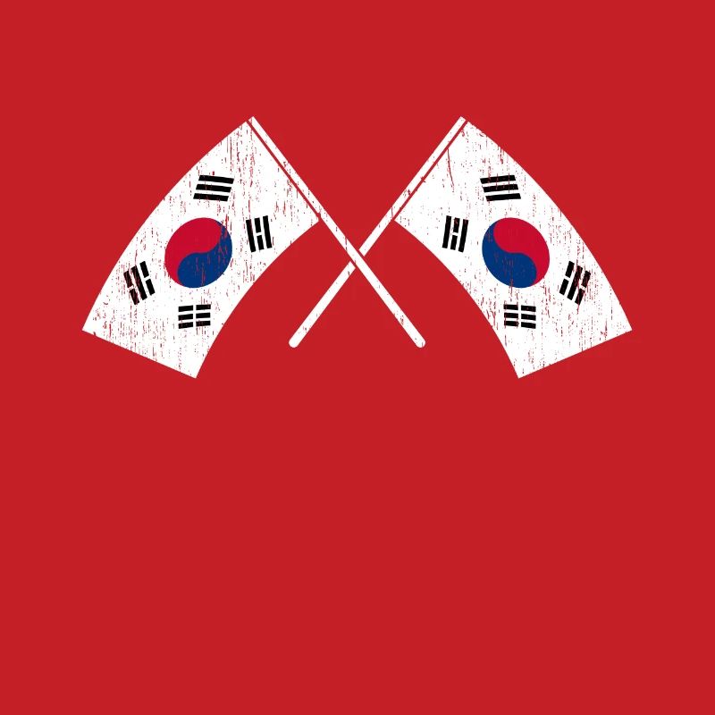 Corée du Nord Corée du Sud Asie Drapeau Corée