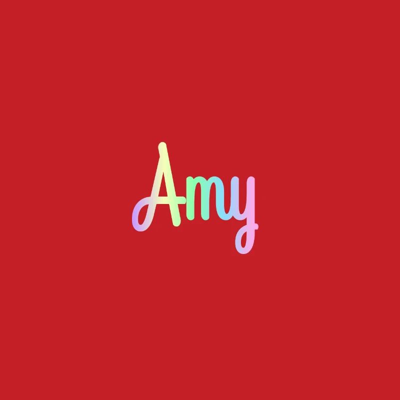 AMY Rainbow Minimalist Cursive