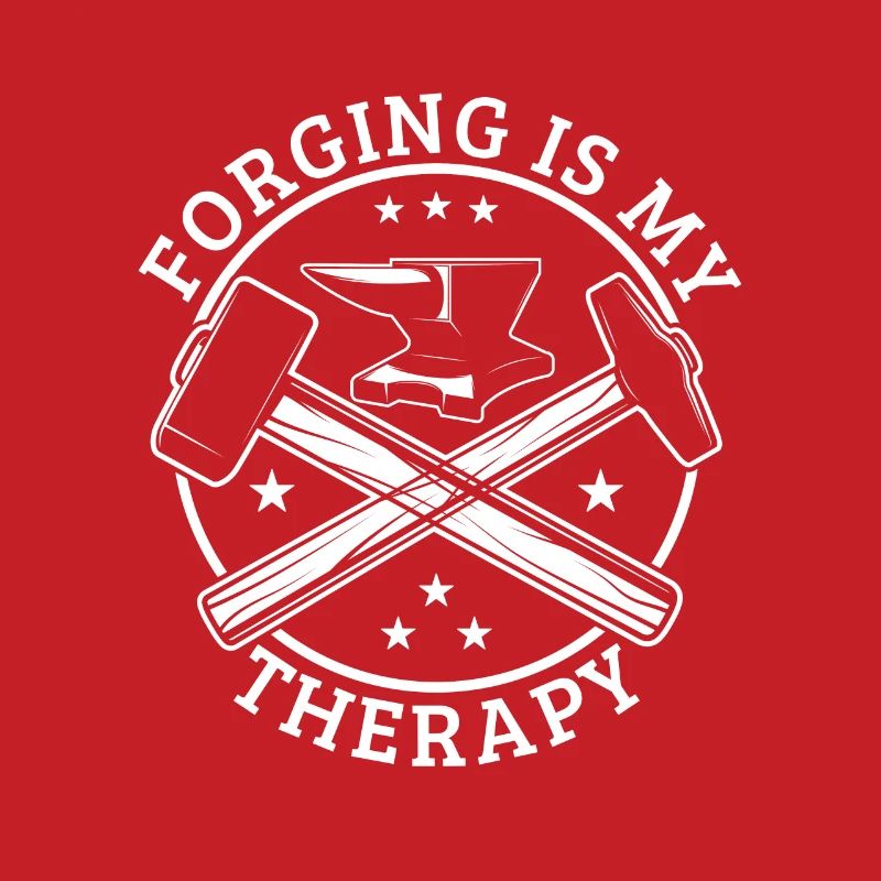 Forging Is My Therapy Funny Blacksmithing Gift