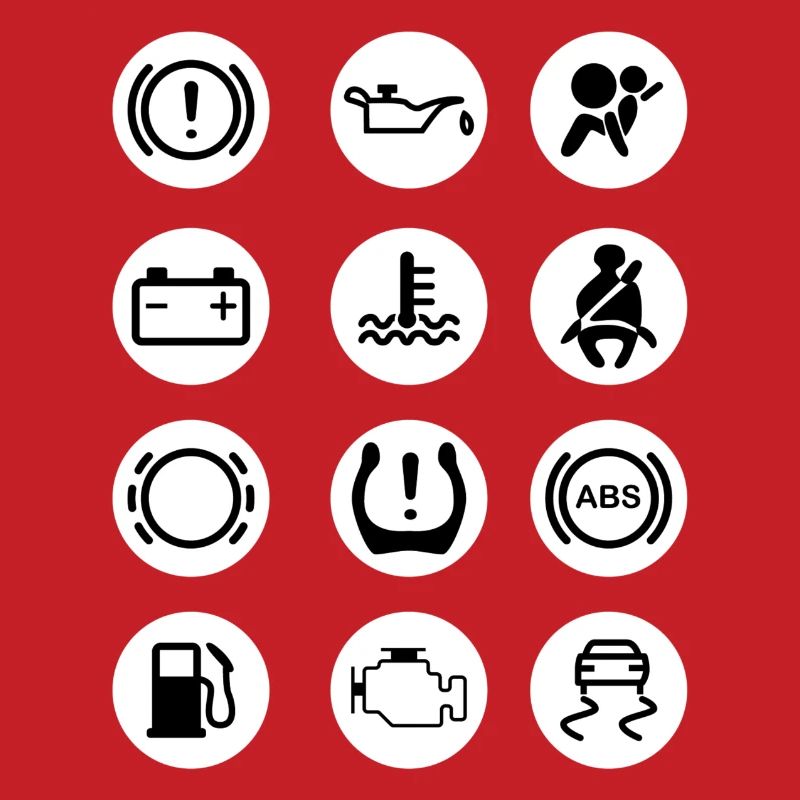 Indicator lights car circles pattern