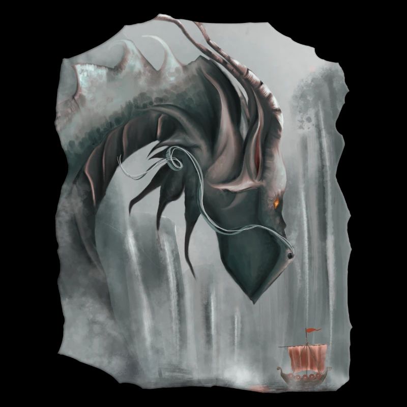 Wikingerboot und Midgardschlange.