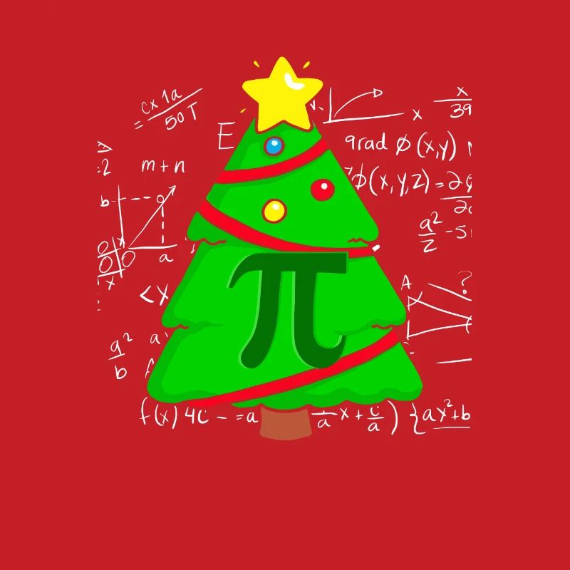 Pi Math Christmas Tree Mathematician Mathematics