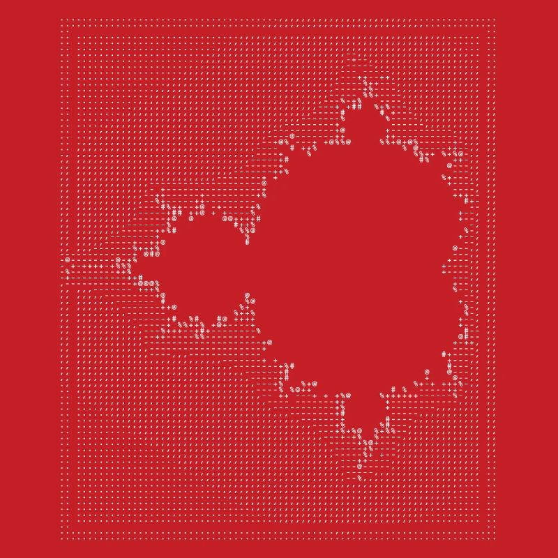 nerd mandelbrot ascii apfelmännchen code programer