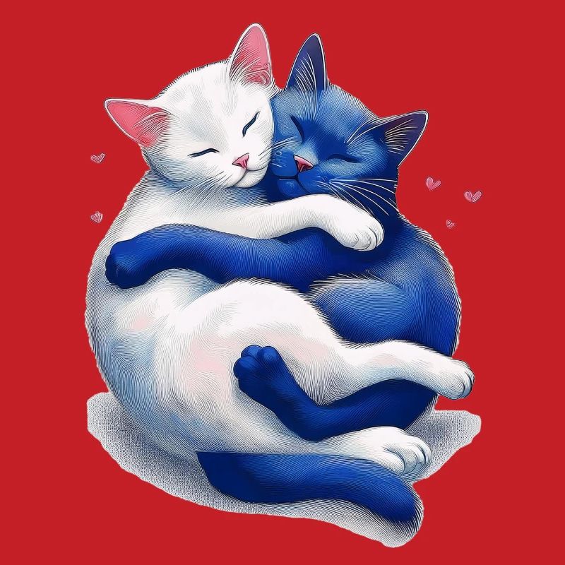 Cats cuddle with each other