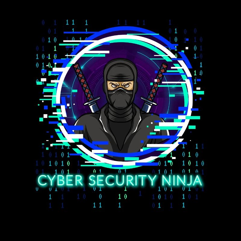 Cyber Security Ninja Programmer Nerd Design