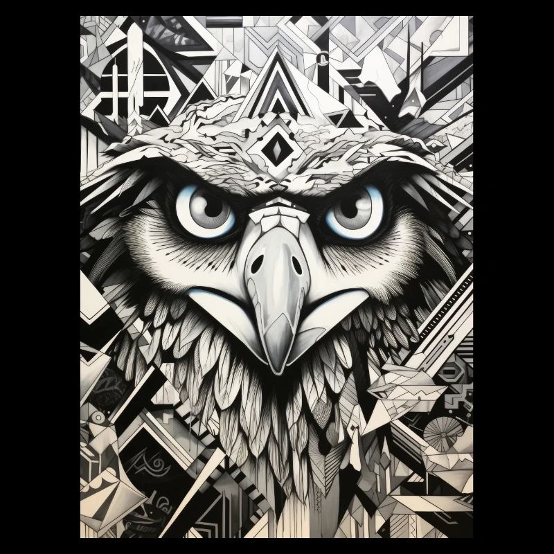 Eagle Geometry Abstraction Graffiti