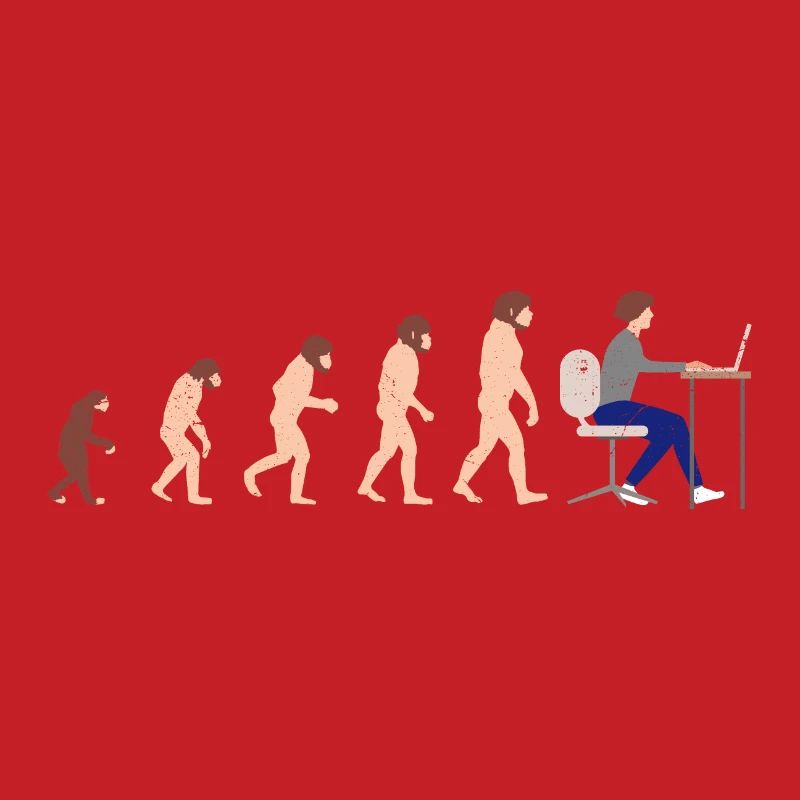 Evolution Entwickler Programmierer Lustiges Gift