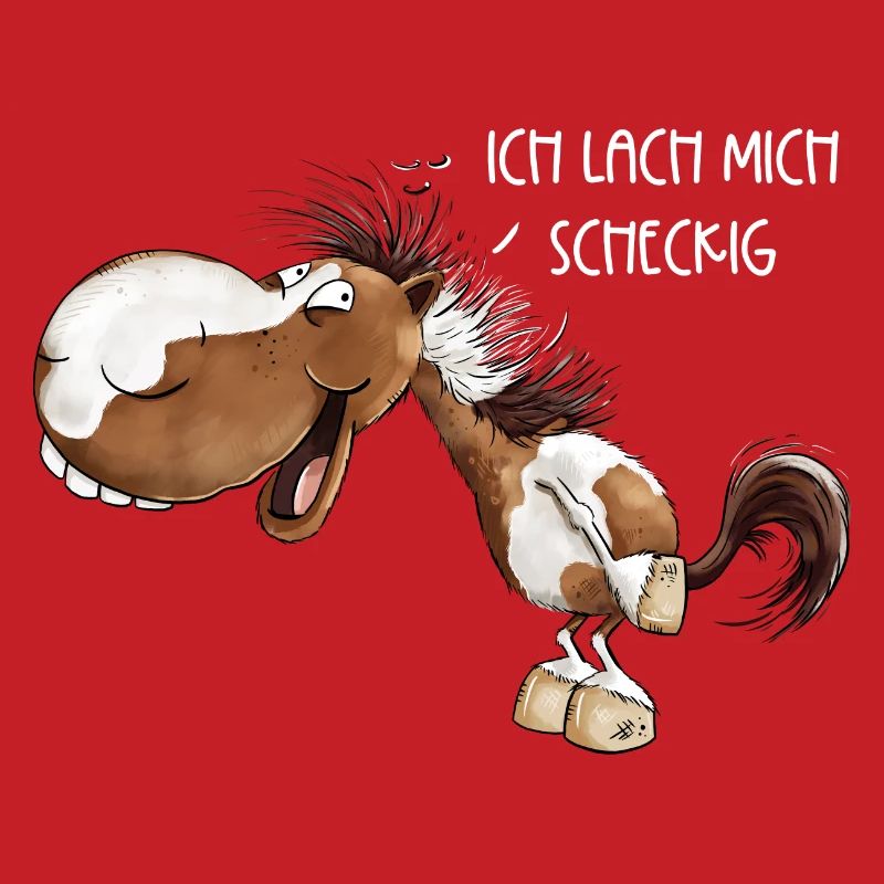 Ich lach mich scheckig Pferd Schecke