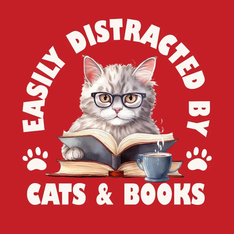 Facilmente distratto da gatti e libri