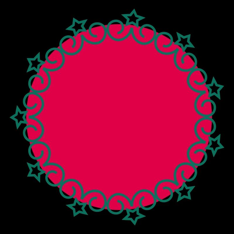 Circle star border frame