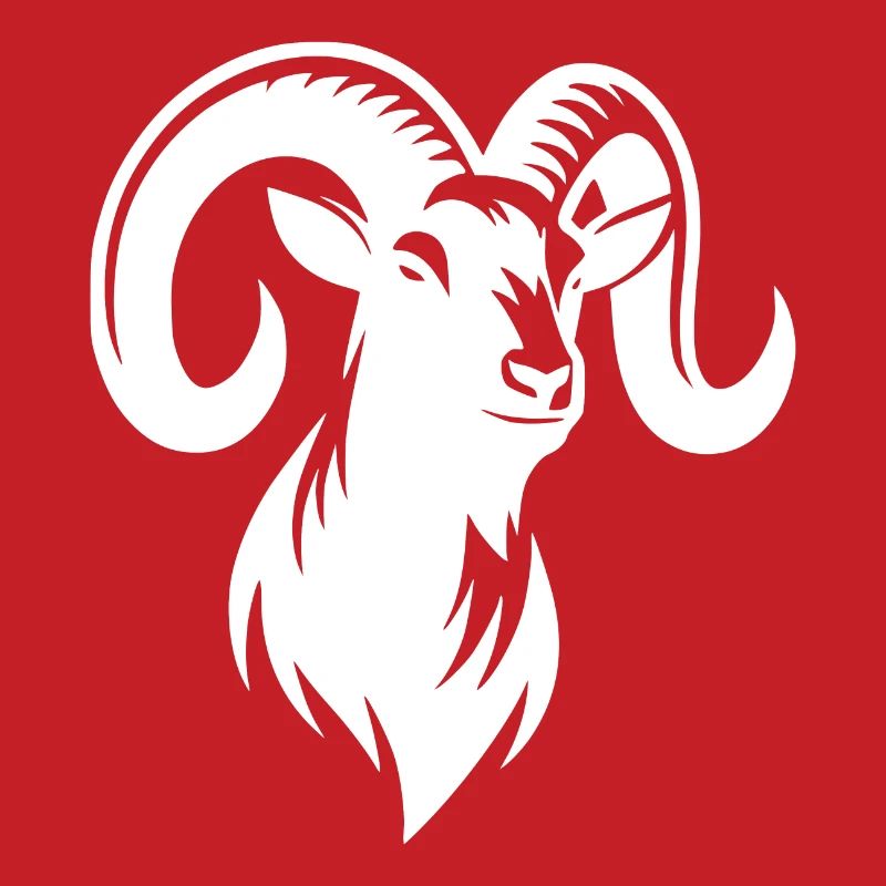 Bouc têtu avec d’énormes cornes