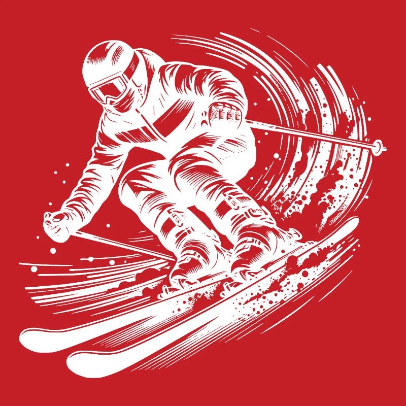 Skiing with impressive dynamics in the snow