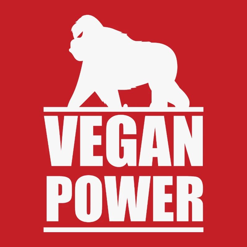 Vegan Power Gorilla Plant Based Geschenkidee
