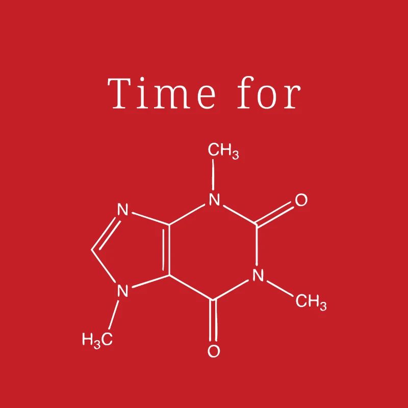 Time for Caffeine Chemistry Molecule